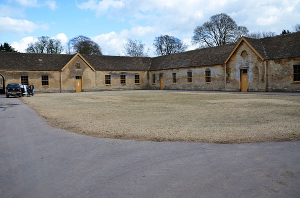 Stable courtyard at Badminton Horse Trials