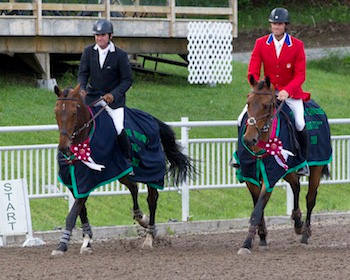 Phillip Dutton of the United States (left) riding Ben and William Coleman III riding Obos O’Reilly 